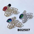 fashion crystal stone wasp bee insect brooch