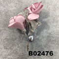 fancy women girls crystal stone rose flower brooches wholesale