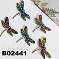 wholesale antique colorful crystal stone dragonfly brooches