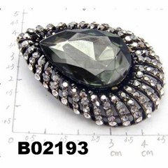 fashion big crystal rhinestone teardrop shaped brooch