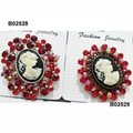 fashion crystal stone beauty cameo brooch wholesale