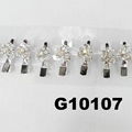 wholesale mini crystal stone flower black metal duck hair clip