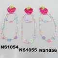 fashion kids plastic beads flower charm