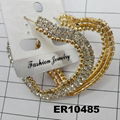 fashion women crystal stone hoop earrings wholesale