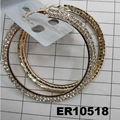 fashion women crystal stone hoop earrings wholesale 9