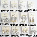 fashion women ladies crystal pearl stud earrings wholesale 1