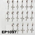 women men girls crystal stone cross earrings wholesale