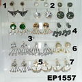 fashion glitter crystal stone zircon footprint stud earrings wholesale