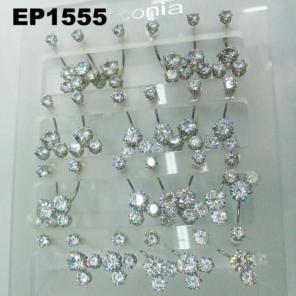fashion glitter crystal stone zircon footprint stud earrings wholesale 3