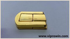 China Products Small Golden Decorative Wooden Case Lock in 30*25mm