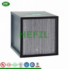 Aluminum Frame Deep Pleated Final HEPA Fiberglass Air Filter