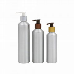 250ml Aluminum Cosmetic Bottles With Lotion Pump