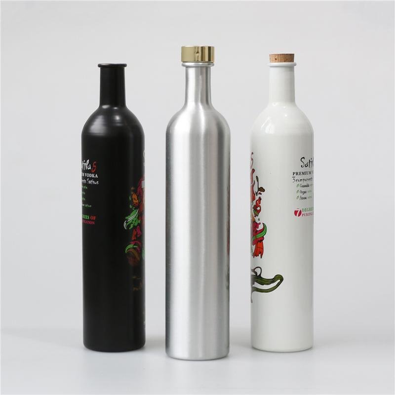 Colorful Printing Aluminum Bottles For Wine 4