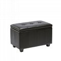 Ottoman Chair for Hotel Restaurant in Leather With Storage 1