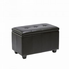 Ottoman Chair for Hotel Restaurant in Leather With Storage