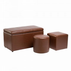 Leather Ottoman Chair Hotel Chair Restaurant Chair With Storage