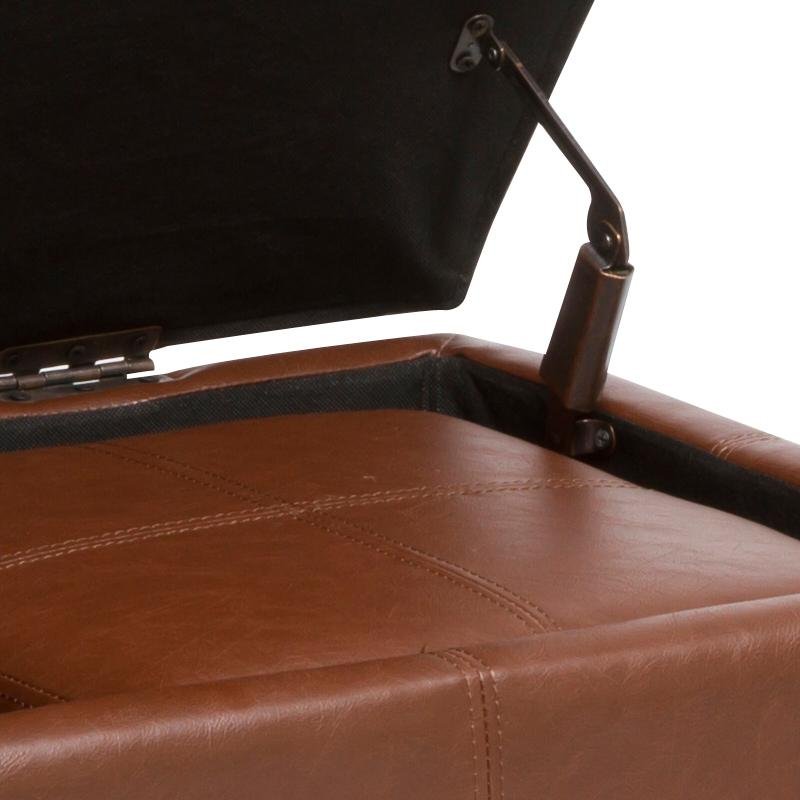 Leather Ottoman Chair Hotel Chair Restaurant Chair With Storage 3