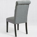 Buttoned Fabric Dining Chair Hotel Chair Restaurant Chair Solid Wood Chair 3