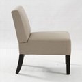 Linen Living Room Chair Hotel Chair Cafe Chair Solid Wood Chair 2