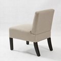 Linen Living Room Chair Hotel Chair Cafe Chair Solid Wood Chair 3