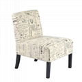 Linen Living Room Chair Hotel Chair Cafe Chair Solid Wood Chair