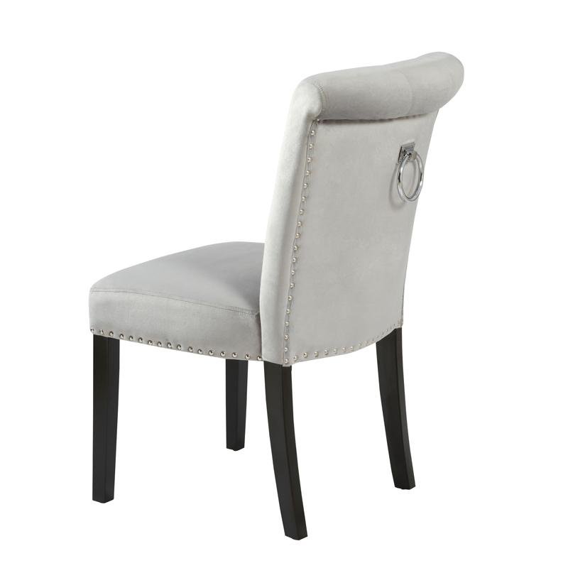 Ring Back Dining Chair with Stud in Velvet Hotel Chair Restaurant Chair  2