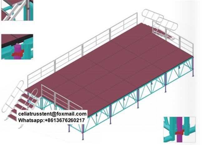 Adjustable height stage system design for sale 