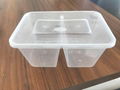 double compartments disposable food box