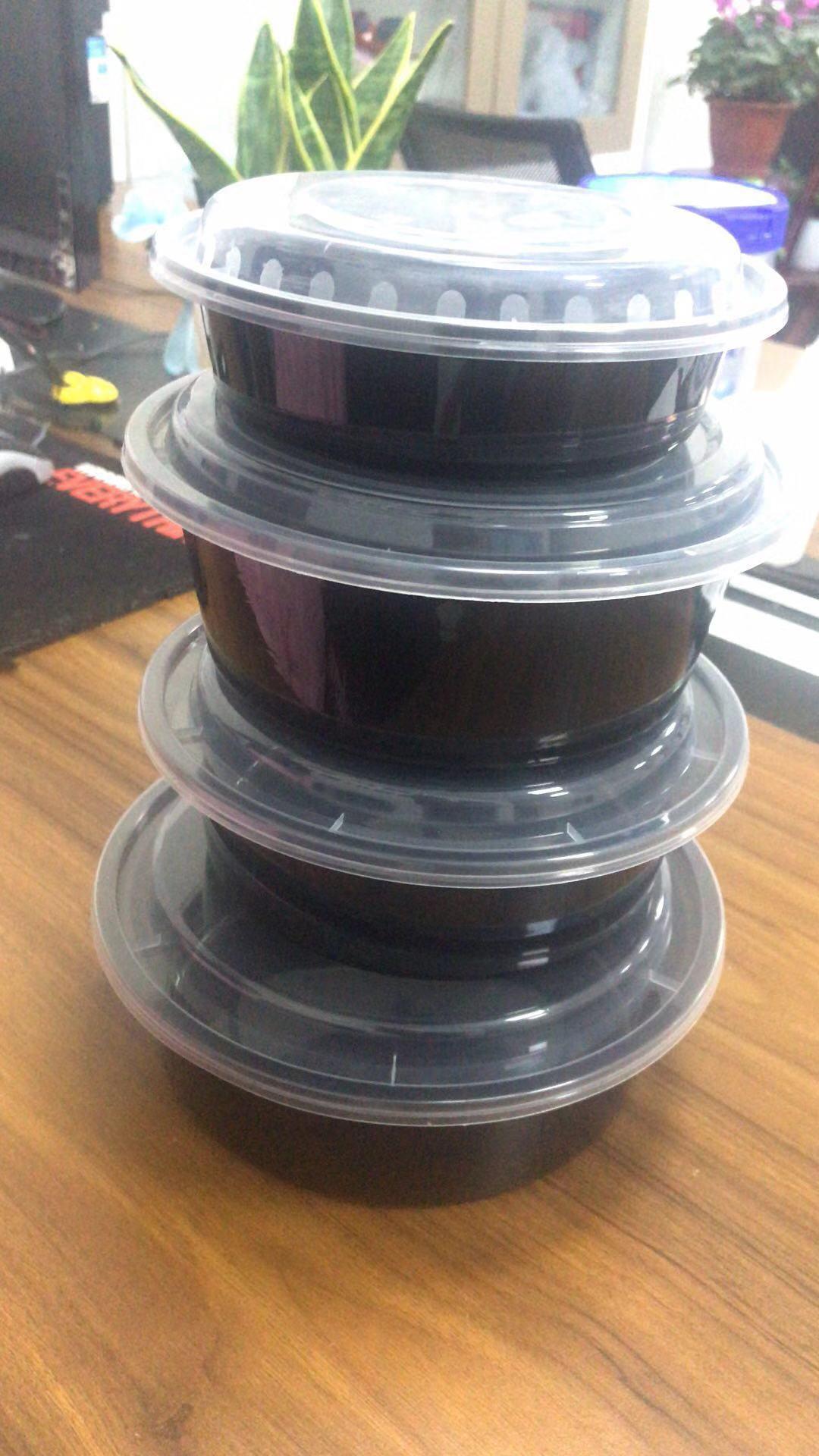 disposable plastic box  American type round container 750ml