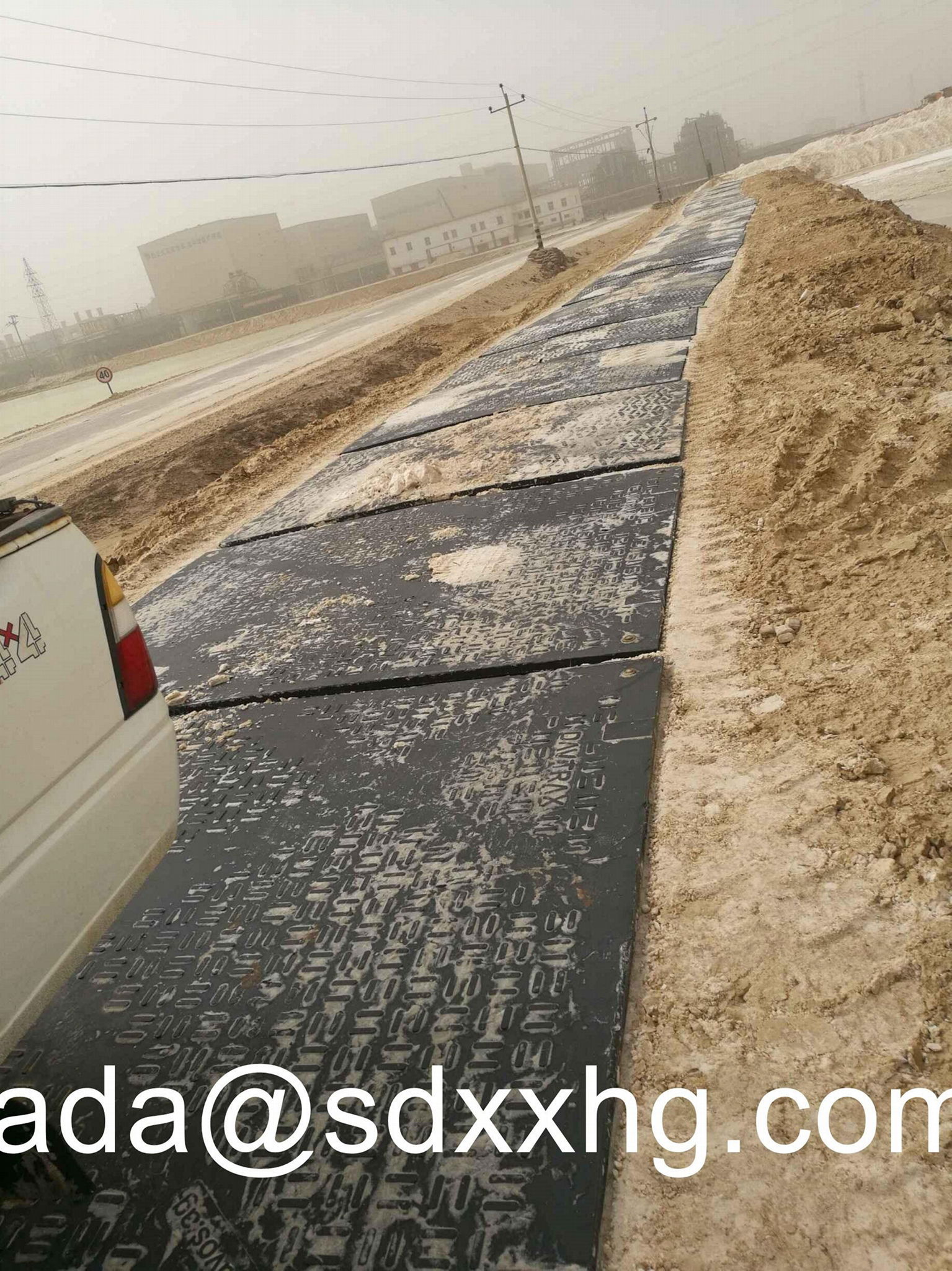 heavy duty access platform HDPE plastic mats polyethylene plastic track road 4