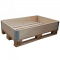 Custom collapsible wooden plywood storage box with steel strip 4