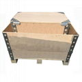 Custom collapsible wooden plywood storage box with steel strip 5