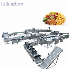 automatic frozen french fries processing machine