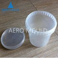 Disposable transparent plastic cylinder container mould 5