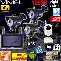 Alarm Home Security Cameras System DIY IP Surveillance WIFI Farm Remote View 