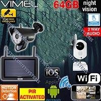 Wireless Security System 64GB Cameras Office House IP WIFI Mobile Phone View