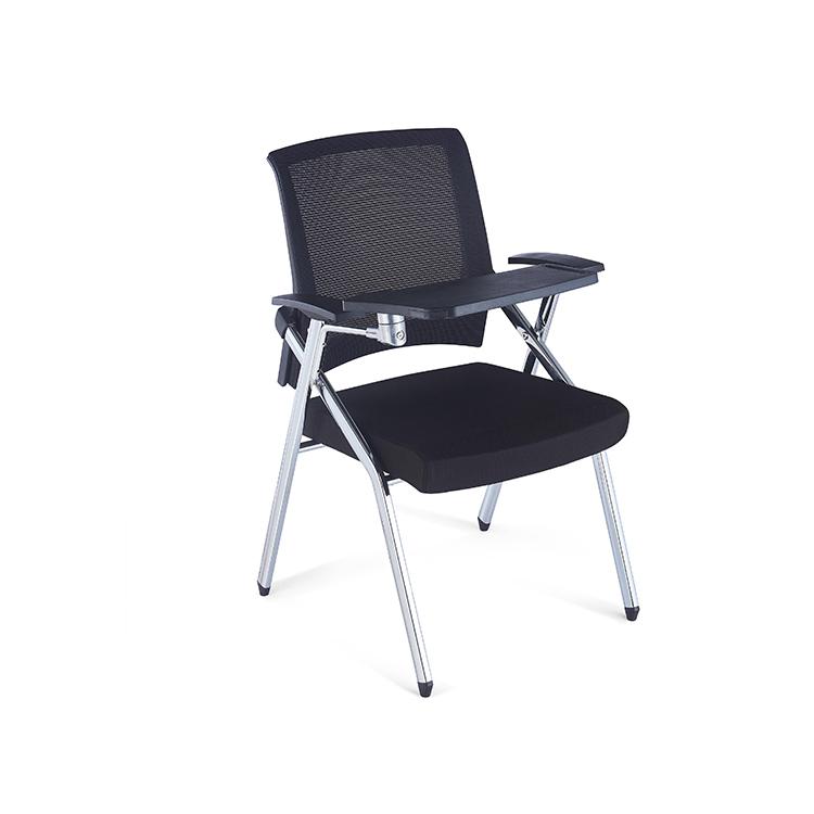 mesh back fabric seat training room chair with writing pad 401 OFC