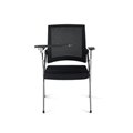 mesh back fabric seat training room chair with writing pad 5