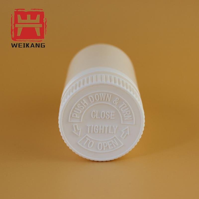 Pharmaceutical Plastic Medicine white Capsule Tablet Bottle With Cap 2