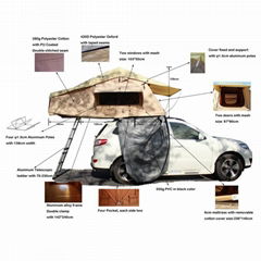 車頂帳篷戶外帳篷2-3人