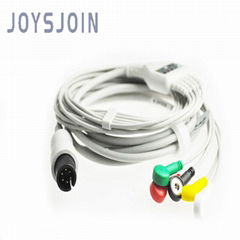 normal 6pin ECG cable adult 5 lead