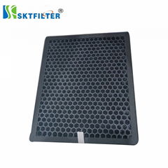 Multi-pore round activated carbon filter for kitchen appliance 