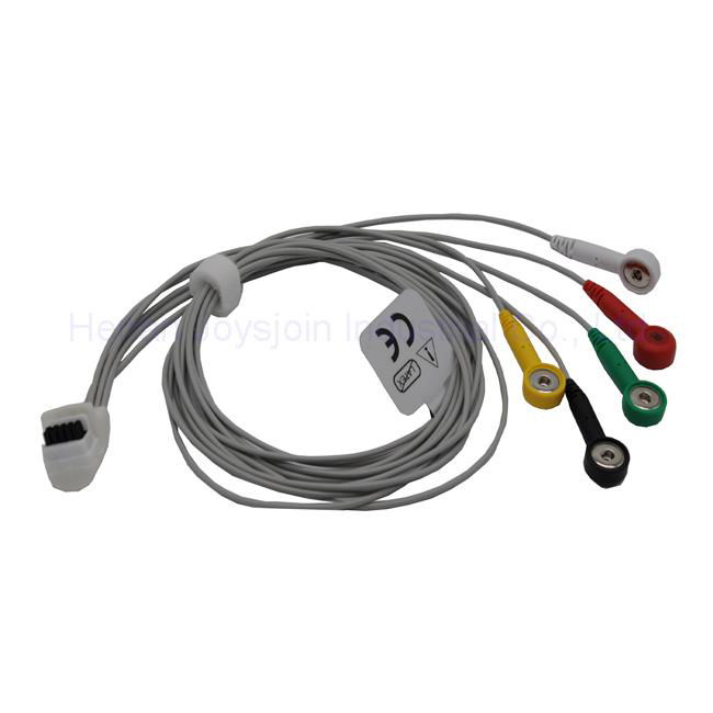 Mortara holter 5 lead ecg cable snap type 