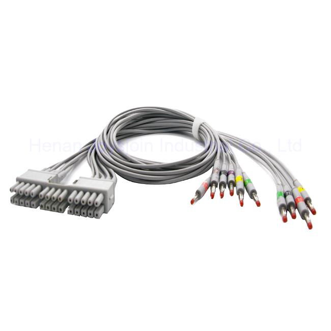 Mortara Eli 230 10 lead wires ecg ekg cable  2