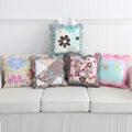 Pastoral Cotton Quilted Pillowcase Flower Cushion Cover Throw Pillow Cover