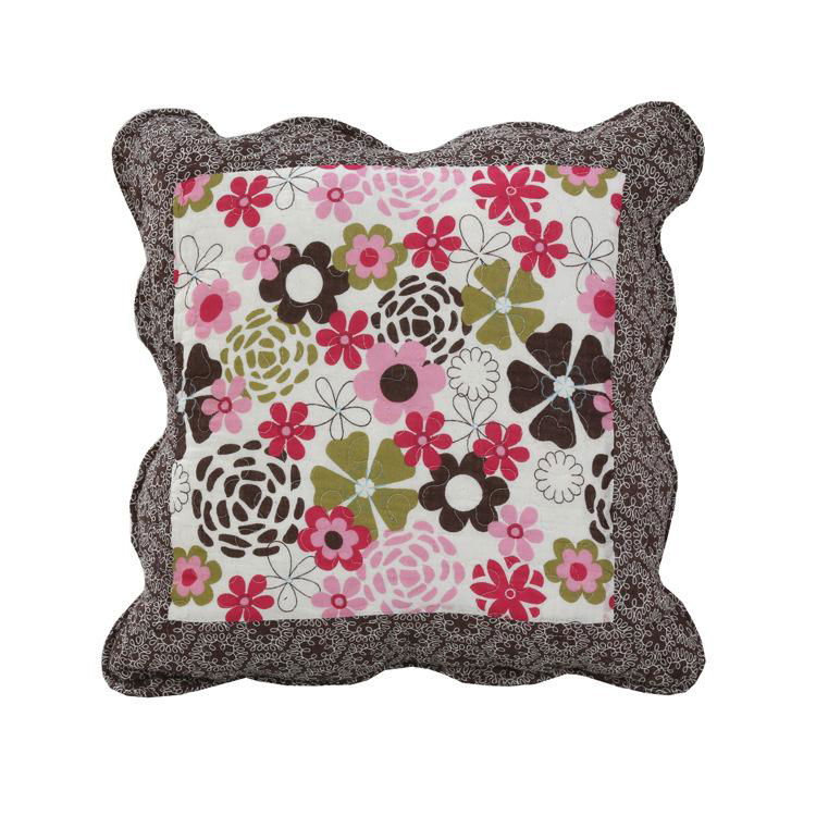 Pastoral Cotton Quilted Pillowcase Flower Cushion Cover Throw Pillow Cover 5