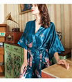 Satin Kimono Bathrobe Women Bride Bridesmaid Wedding Robe Dress Gown Sleepwear  3