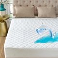  Brushed Fabric Quilt Waterproof Mattress Pad Cover Fitted Mattress Protector  3