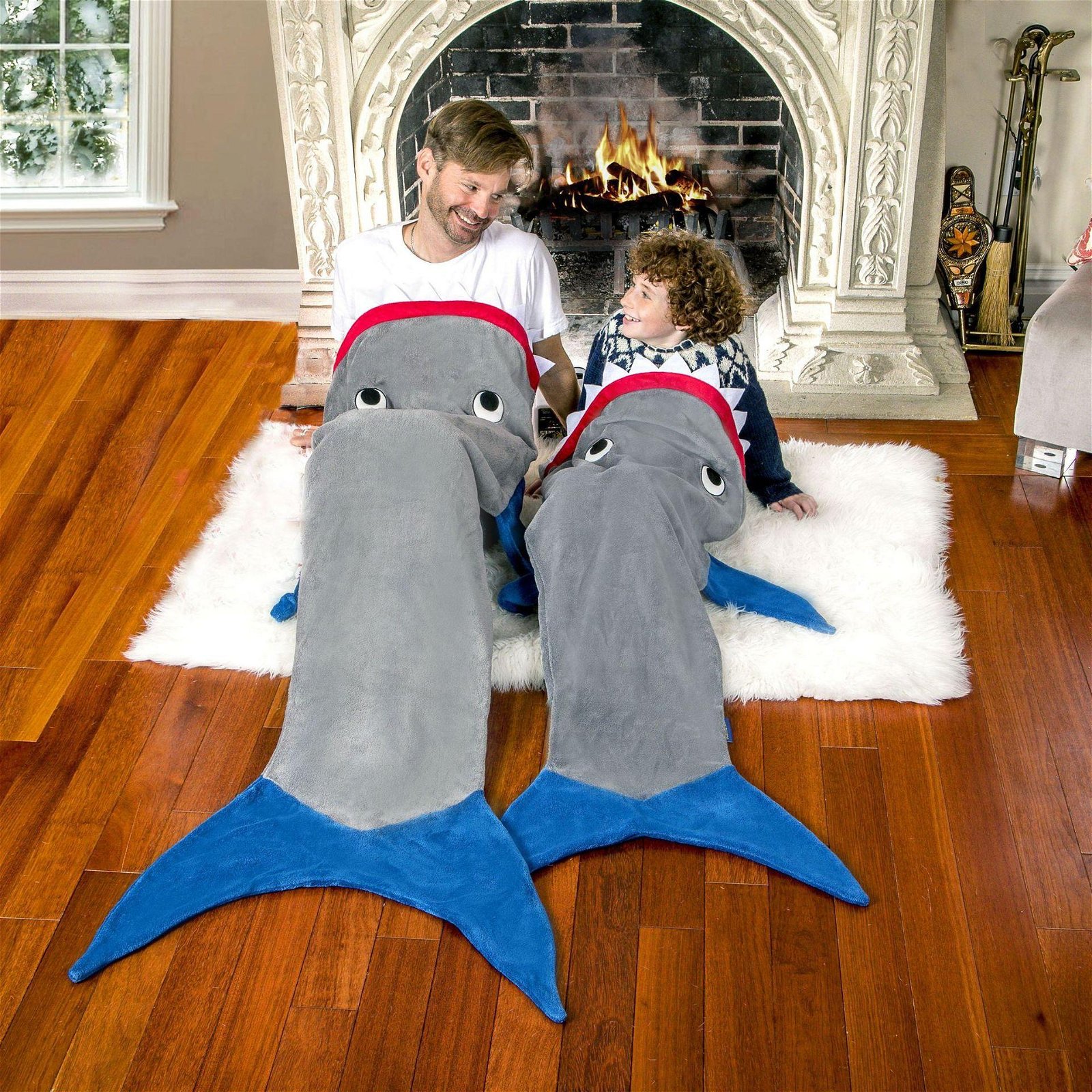 Mermaid Tail shark Blanket Plush Flannel Fleece All Seasons Sleeping Blankets