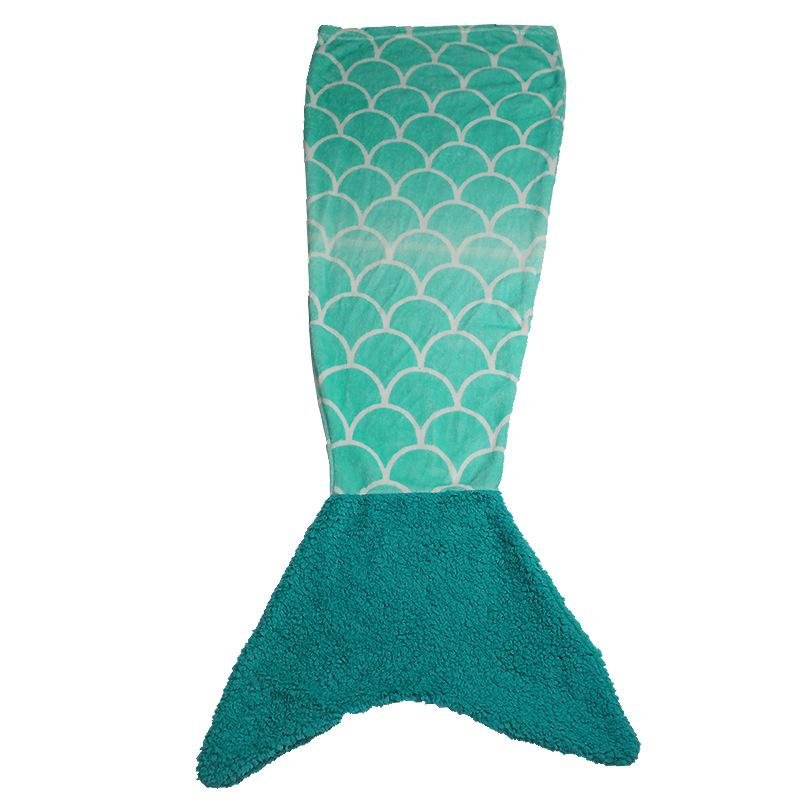 Mermaid Tail shark Blanket Plush Flannel Fleece All Seasons Sleeping Blankets 4